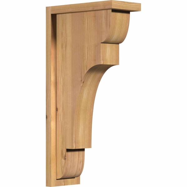 Ekena Millwork New Brighton Smooth Corbel w/Backplate, Western Red Cedar, 5 1/2"W x 12"D x 24"H COR06X12X24NEB01SWR - main